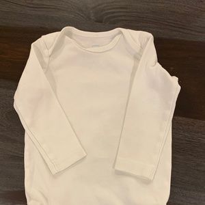 White unisex baby bodysuit